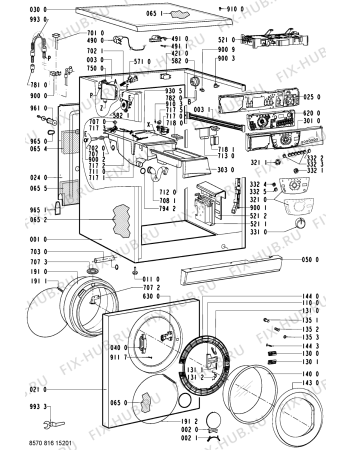 Схема №1 AWM 8163/1-GB с изображением Декоративная панель для стиралки Whirlpool 481245212741
