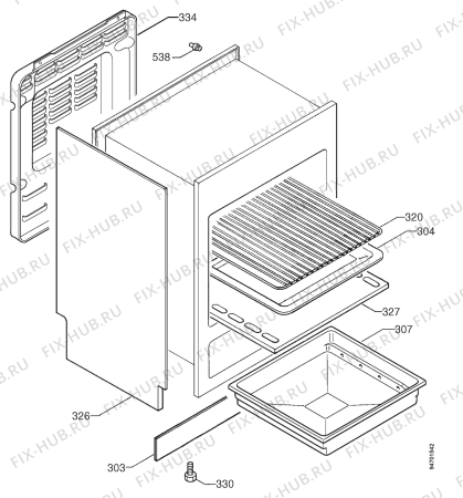 Взрыв-схема плиты (духовки) Electrolux EK6780W - Схема узла Housing 001