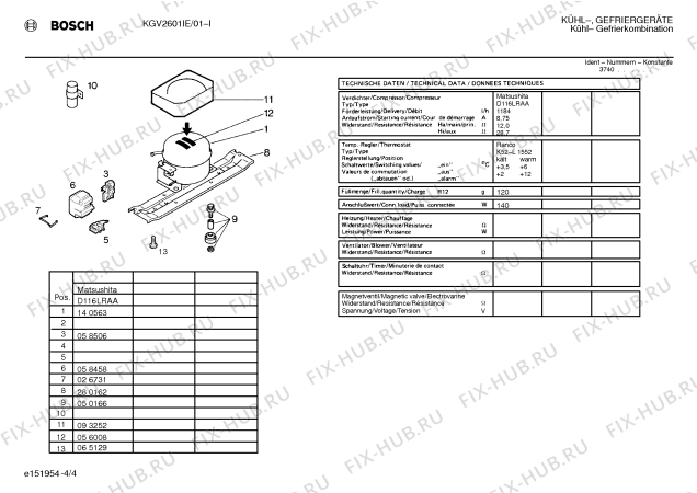 Взрыв-схема холодильника Bosch KGV2601IE - Схема узла 04