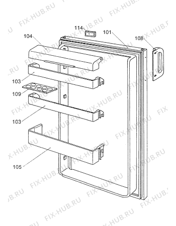 Взрыв-схема холодильника Acec RCOC1610 - Схема узла Door 003