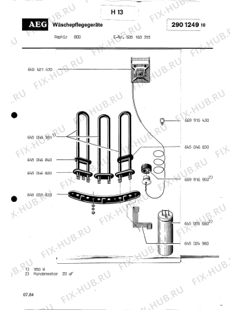 Взрыв-схема посудомоечной машины Aeg SAPHIR 800 - Схема узла Section3
