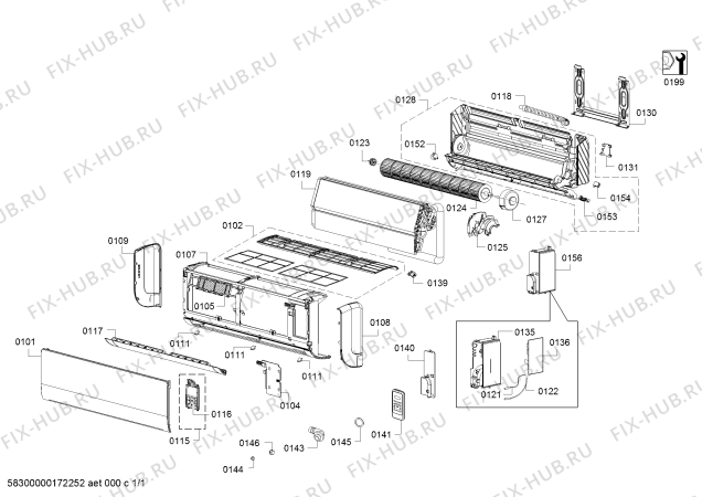Схема №1 B1ZMI12916 12000 BTU IC UNITE с изображением Сенсор для сплит-системы Bosch 00624936