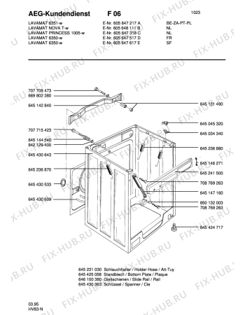 Взрыв-схема стиральной машины Aeg LAV6350 SENS. F - Схема узла Housing 001