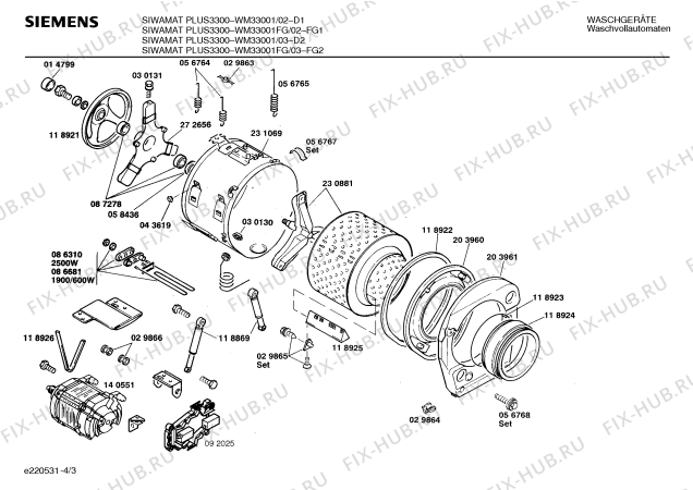 Схема №3 WM30001FG SIWAMAT PLUS 3000 с изображением Ручка выбора программ для стиральной машины Siemens 00065773