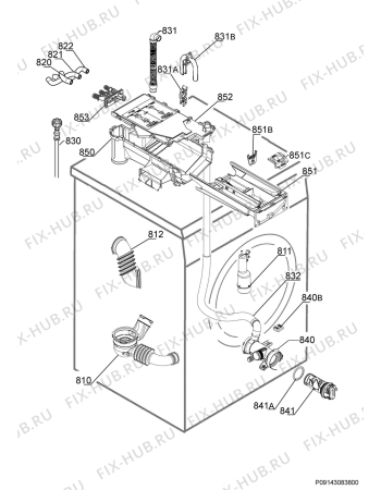 Взрыв-схема стиральной машины Aeg L76685WD - Схема узла Hydraulic System 272