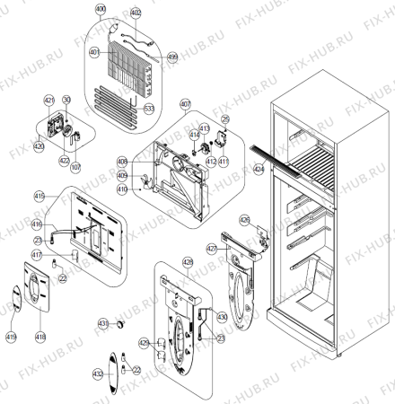 Взрыв-схема холодильника Gorenje NRF71432W (197286, GN465MCEX.STK) - Схема узла 02