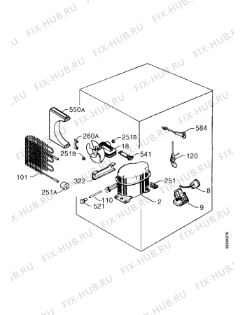 Взрыв-схема холодильника Zanker ZKK9409U - Схема узла Functional parts