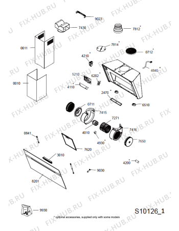 Схема №1 DBHVS 81 LT K с изображением Панель для вытяжки Whirlpool 482000094494