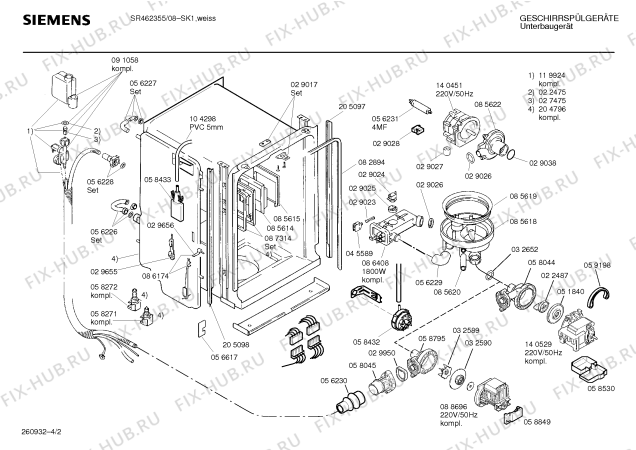 Схема №3 SR762300 с изображением Панель для электропосудомоечной машины Siemens 00273729