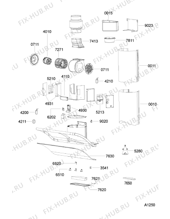 Схема №1 AKR 913 IX с изображением Холдер для электровытяжки Whirlpool 481240418154