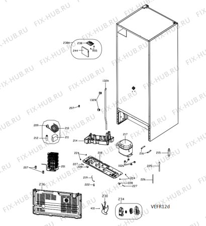Схема №3 WTH4410 NFX с изображением Проводка для холодильника Whirlpool 482000014131