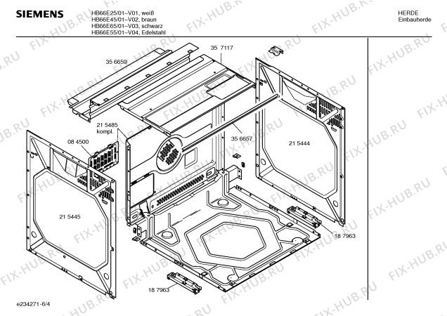 Схема №5 HB66E25 с изображением Инструкция по эксплуатации для духового шкафа Siemens 00587210