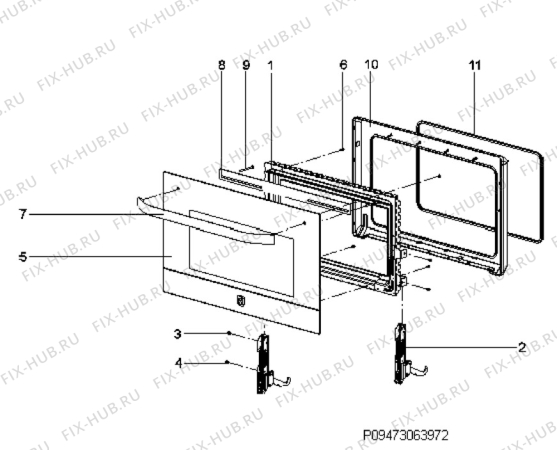 Взрыв-схема микроволновой печи Voss Electrolux IKC5700-RF - Схема узла Section 9