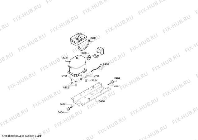 Взрыв-схема холодильника Siemens KGU40698SK - Схема узла 04