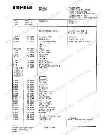 Взрыв-схема видеотехники Siemens FM605Q4 - Схема узла 02