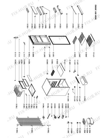 Схема №1 RF 1206/G с изображением Втулка двери для холодильника Whirlpool 481953268759
