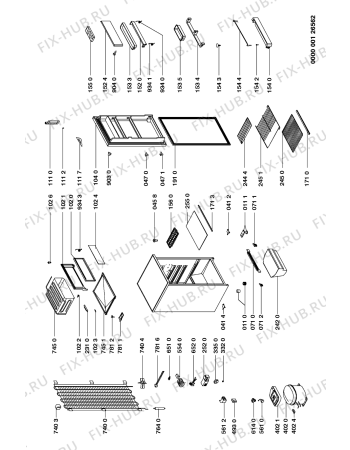 Схема №1 RF 1206/G с изображением Вноска для холодильника Whirlpool 481946089282