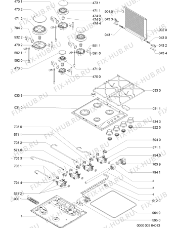 Схема №1 AKM 267/NA с изображением Затычка для электропечи Whirlpool 481244039276