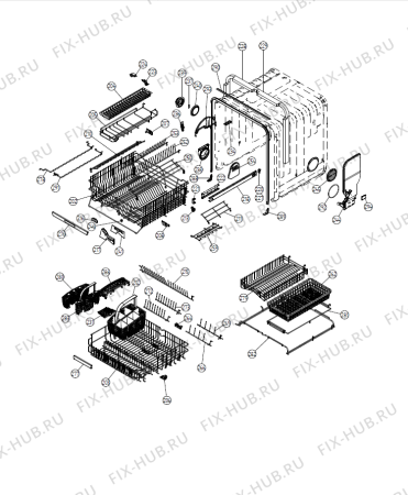 Взрыв-схема посудомоечной машины Atag VA6811TT (456974, DW90.2) - Схема узла 02