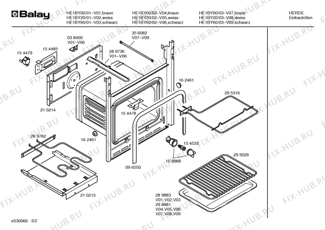Схема №3 HE1BY20 с изображением Переключатель для духового шкафа Bosch 00159971
