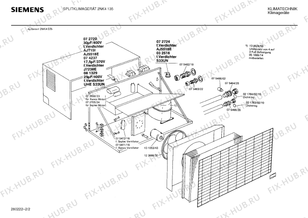 Взрыв-схема вытяжки Siemens Ag 2NK4135 - Схема узла 02