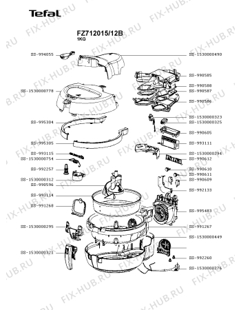 Схема №1 FZ712015/12A с изображением Крышечка для тостера (фритюрницы) Seb SS-1530000490