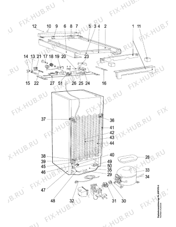 Взрыв-схема холодильника Elektro Helios ZK19/7RL - Схема узла Cooling system 017