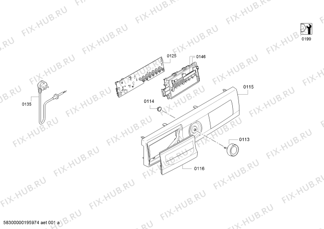 Схема №4 ZEW10N00PL с изображением Панель управления для стиралки Zelmer 11025317