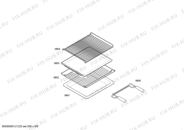 Схема №4 HBC84K550A с изображением Держатель для духового шкафа Bosch 00662223