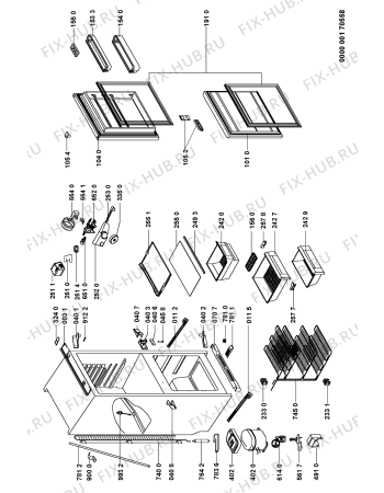 Схема №1 TKR661022 (F090464) с изображением Руководство для холодильной камеры Indesit C00357538