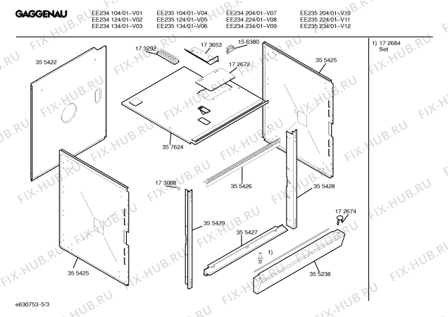 Схема №4 EE214105 с изображением Изоляция для электропечи Bosch 00166638