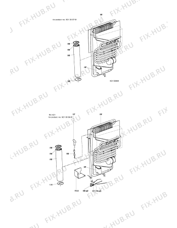 Взрыв-схема холодильника Electrolux RA422 - Схема узла Cooling generator