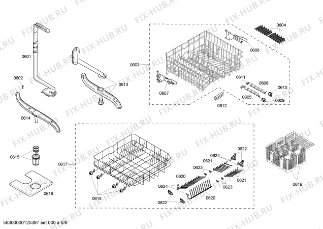 Взрыв-схема посудомоечной машины Bosch SHE45M06UC - Схема узла 06