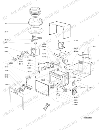 Схема №1 AMW 493 IX с изображением Дверь для микроволновой печи Whirlpool 481244269769