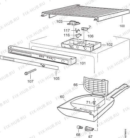 Взрыв-схема холодильника Zanussi ZFC395P - Схема узла Section 5