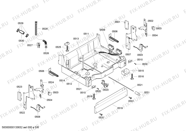 Схема №5 SHU3135UC с изображением Инструкция по установке/монтажу для посудомойки Bosch 00481829