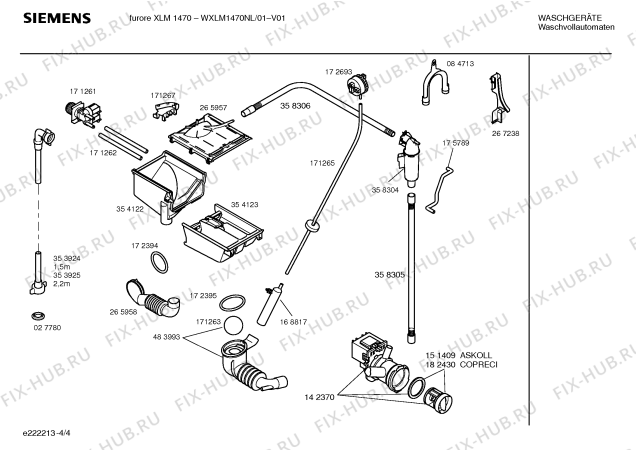 Взрыв-схема стиральной машины Siemens WXLM1470NL furore XLM 1470 - Схема узла 04