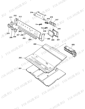 Схема №8 10588GMK3 (F031904) с изображением Панель для электропечи Indesit C00241352