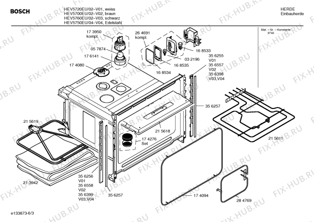 Схема №5 HEV5720EU с изображением Инструкция по эксплуатации для плиты (духовки) Bosch 00528554
