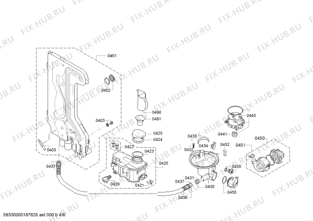 Схема №3 SMS50E82EU с изображением Силовой модуль запрограммированный для электропосудомоечной машины Bosch 12015377