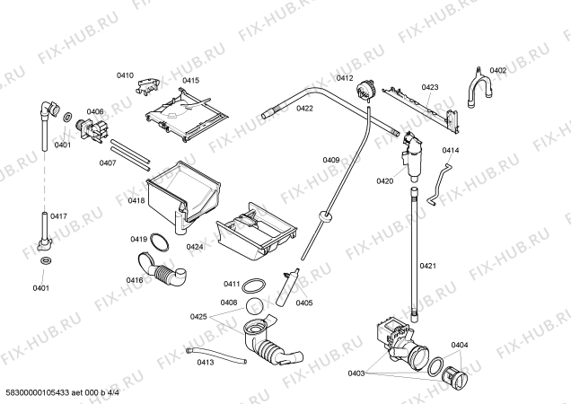 Взрыв-схема стиральной машины Siemens WXLM1463 SIWAMAT XLM 1463 - Схема узла 04