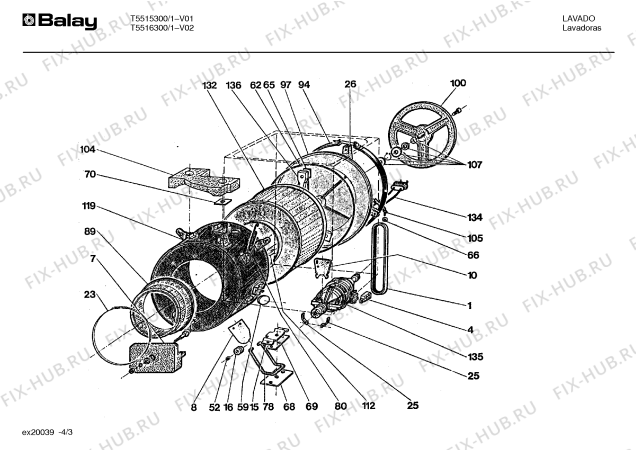 Схема №3 T5515300/1 с изображением Хомут для стиральной машины Bosch 00037981