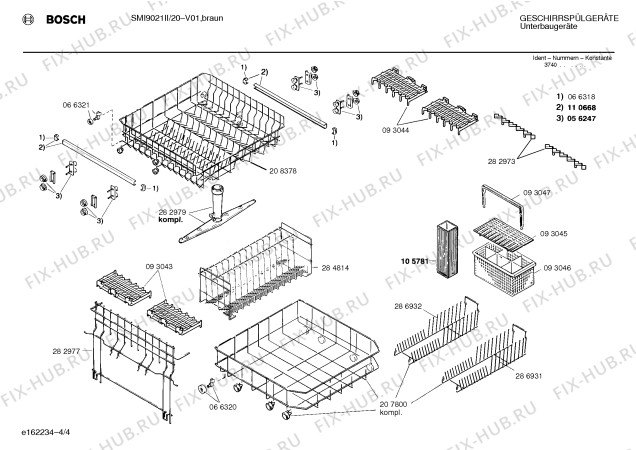 Схема №3 SN58304CH с изображением Уплотнитель для посудомойки Siemens 00021238