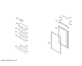 Схема №3 KI52LAD40 с изображением Дверь для холодильника Bosch 00715606