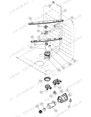 Взрыв-схема посудомоечной машины Gorenje DM 62 Brilliant SF   -White Bi (900001124, DW20.2) - Схема узла 03