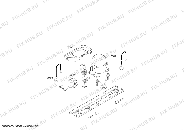 Схема №2 K4464X6FF с изображением Дверь для холодильника Bosch 00244034