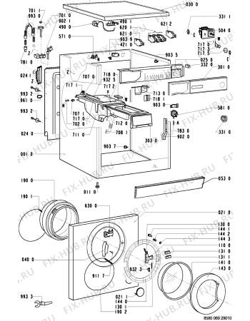 Схема №2 FL 8045 с изображением Декоративная панель для стиралки Whirlpool 481945328307