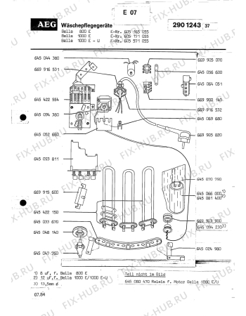 Взрыв-схема посудомоечной машины Aeg BELLA 1000 E U - Схема узла Section7