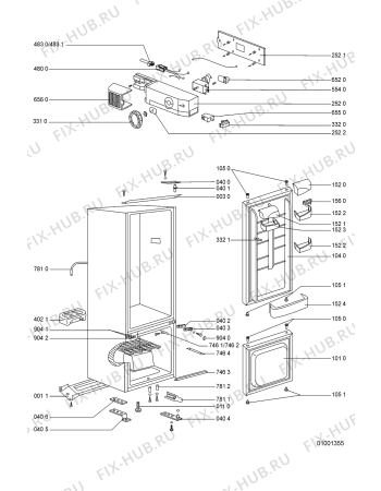 Схема №2 ART 694 с изображением Дверца для холодильника Whirlpool 481241828447