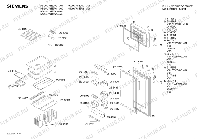 Схема №2 KS42V20GR с изображением Ручка выбора температуры для холодильника Siemens 00174442